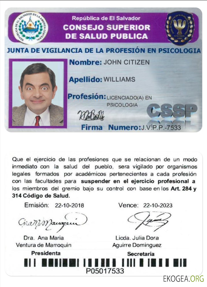 Conseil de santé publique d'EL SALVADOR (consejo upper de salud pública)